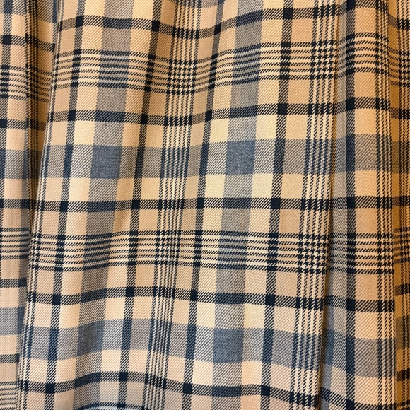 Pendleton Tan and Black Plaid Pleated Midi Skirt - Picture 3 of 7